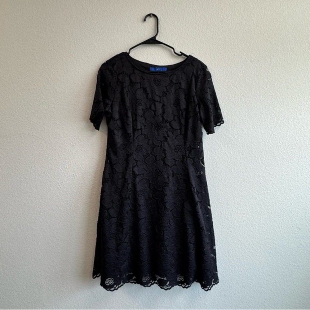 Apt. 9 Black Floral Lace Midi Dress